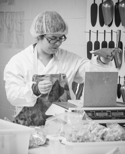 Cargill worker weighing2