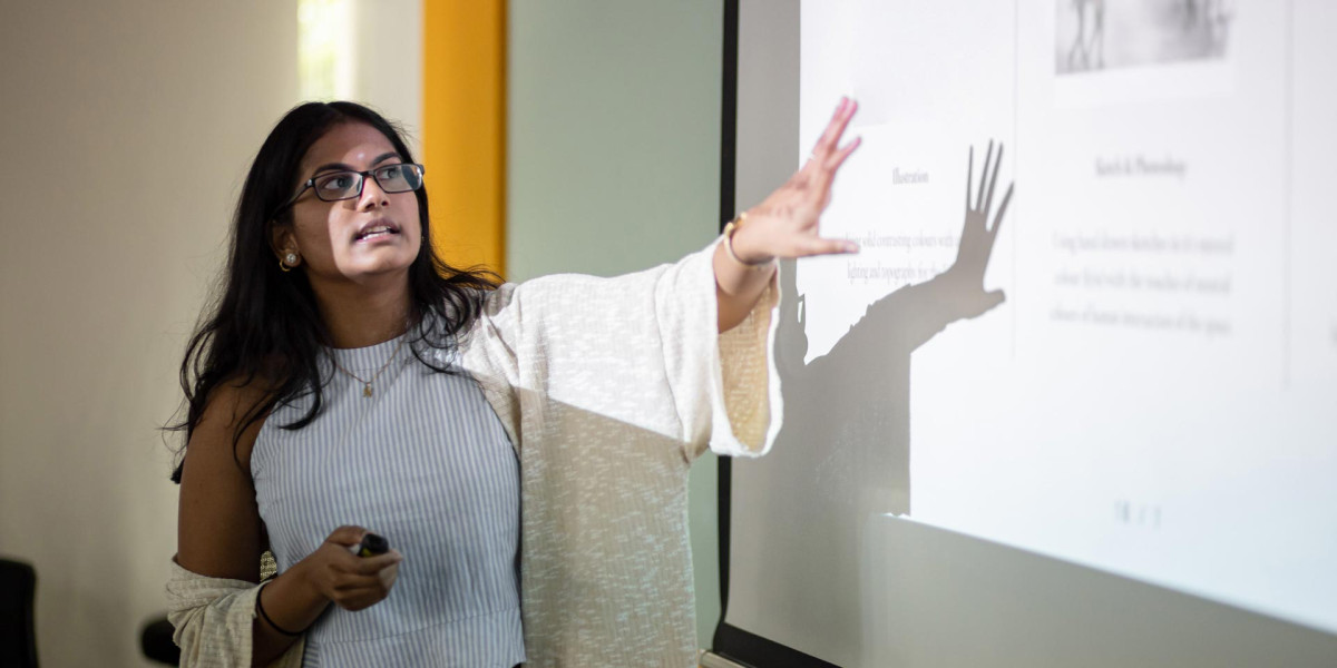 Lecturer presenting